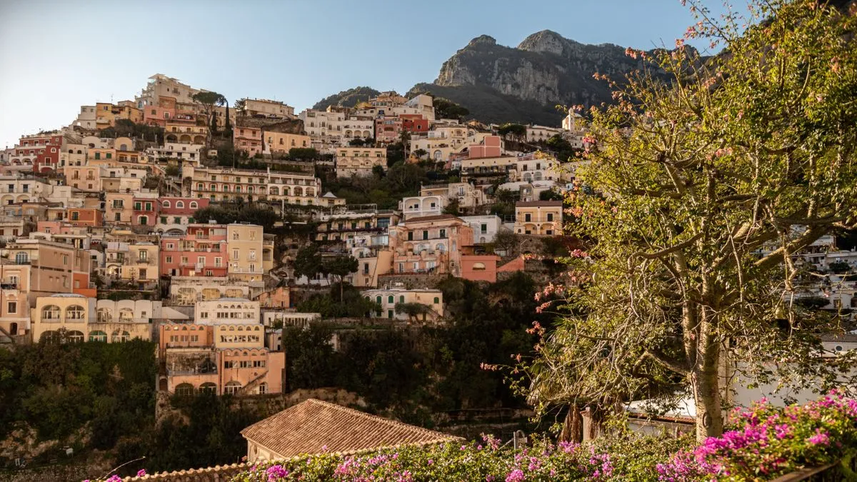 Casas coloridas de Positano, na Costa Amalfitana