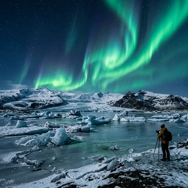 A Magia da Aurora Boreal na Islândia