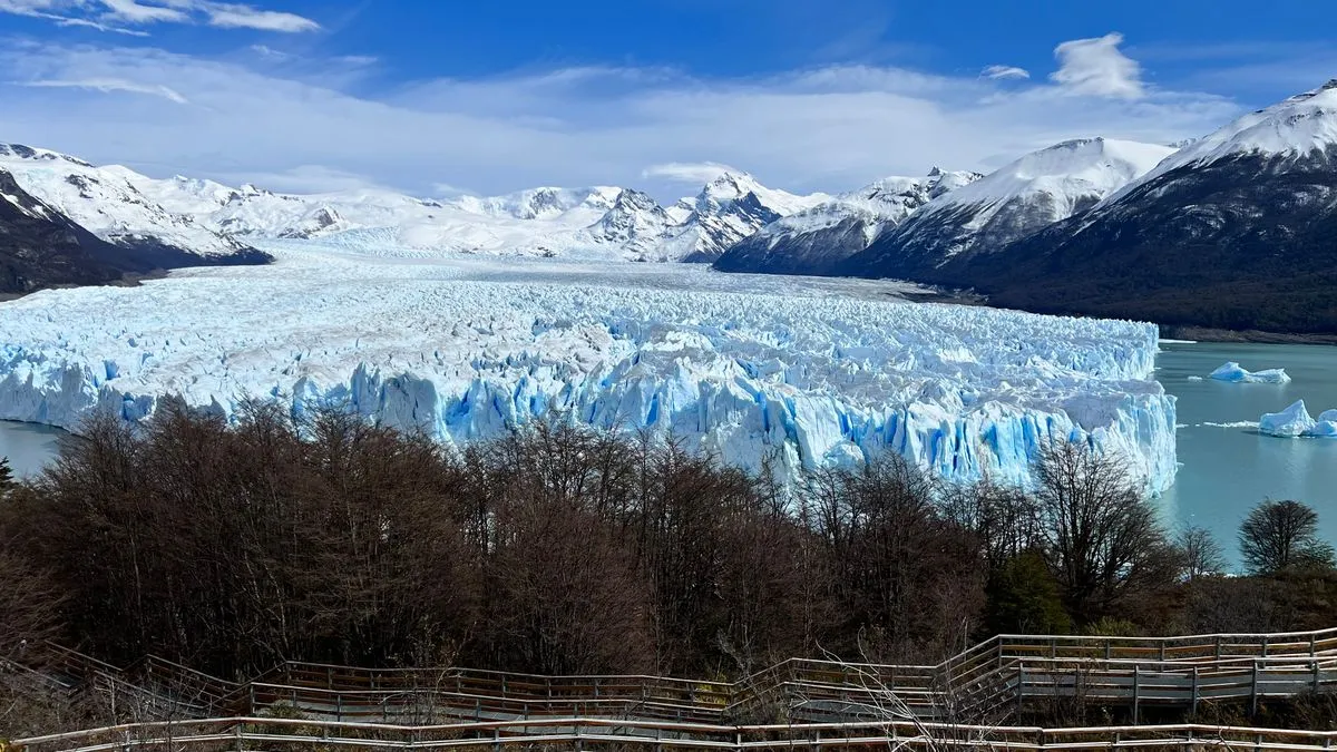 Paisagem do Glaciar Perito Moreno, na Patagônia argentina